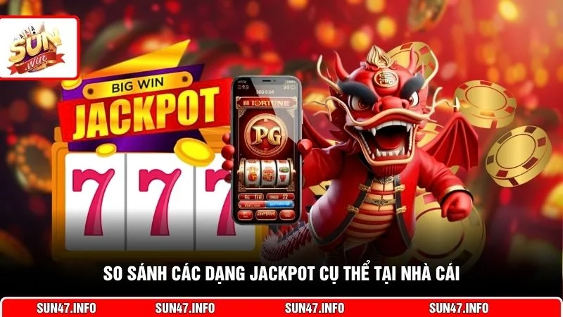 So sánh các dạng jackpot cụ thể tại nhà cái
